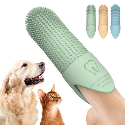 silicone finger toothbrush for dogs 360° cleaning pet dental care for dogs and cats, food grade silicone