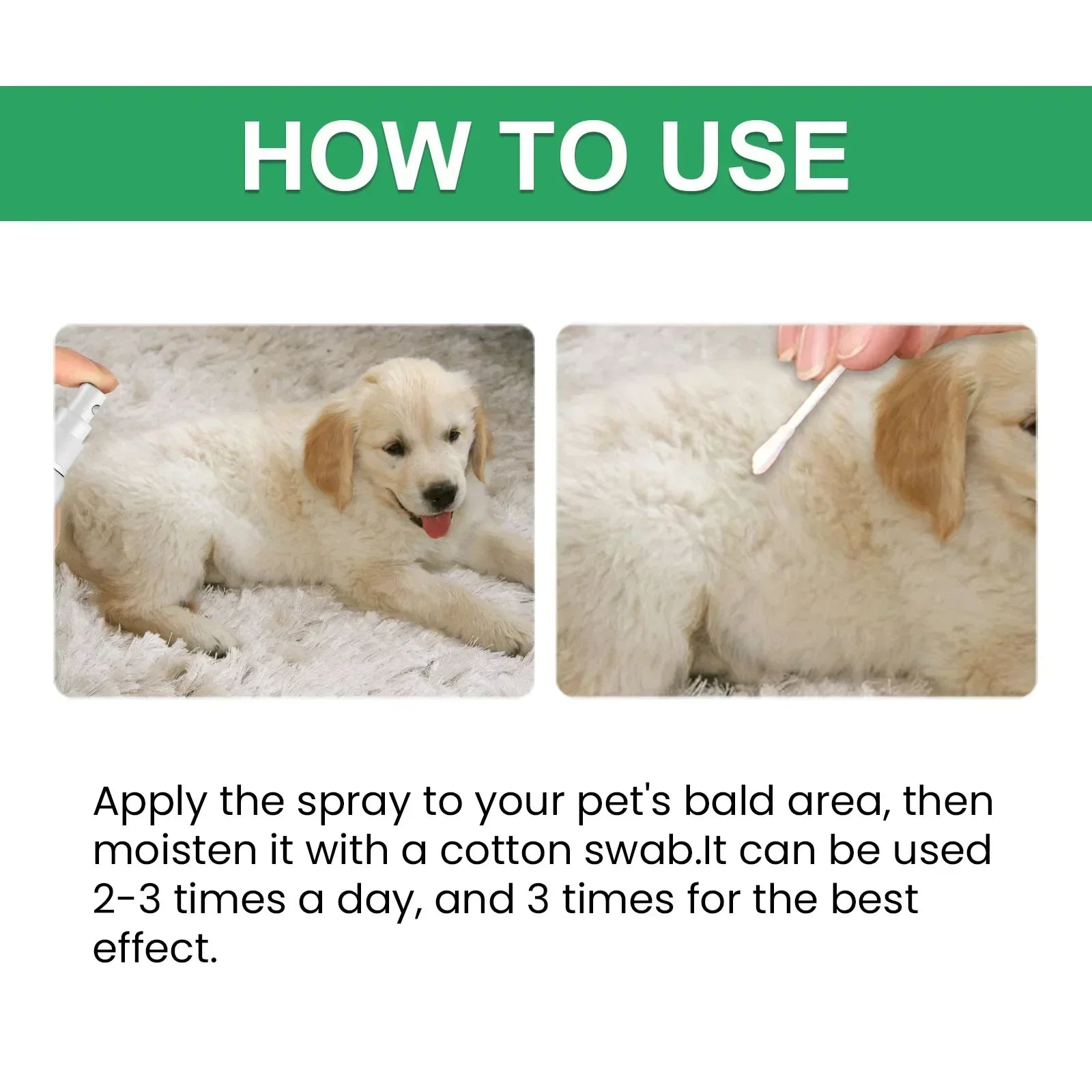 dog hair loss supplement how to use spray for bald spots, promotes fur regrowth in dogs and s