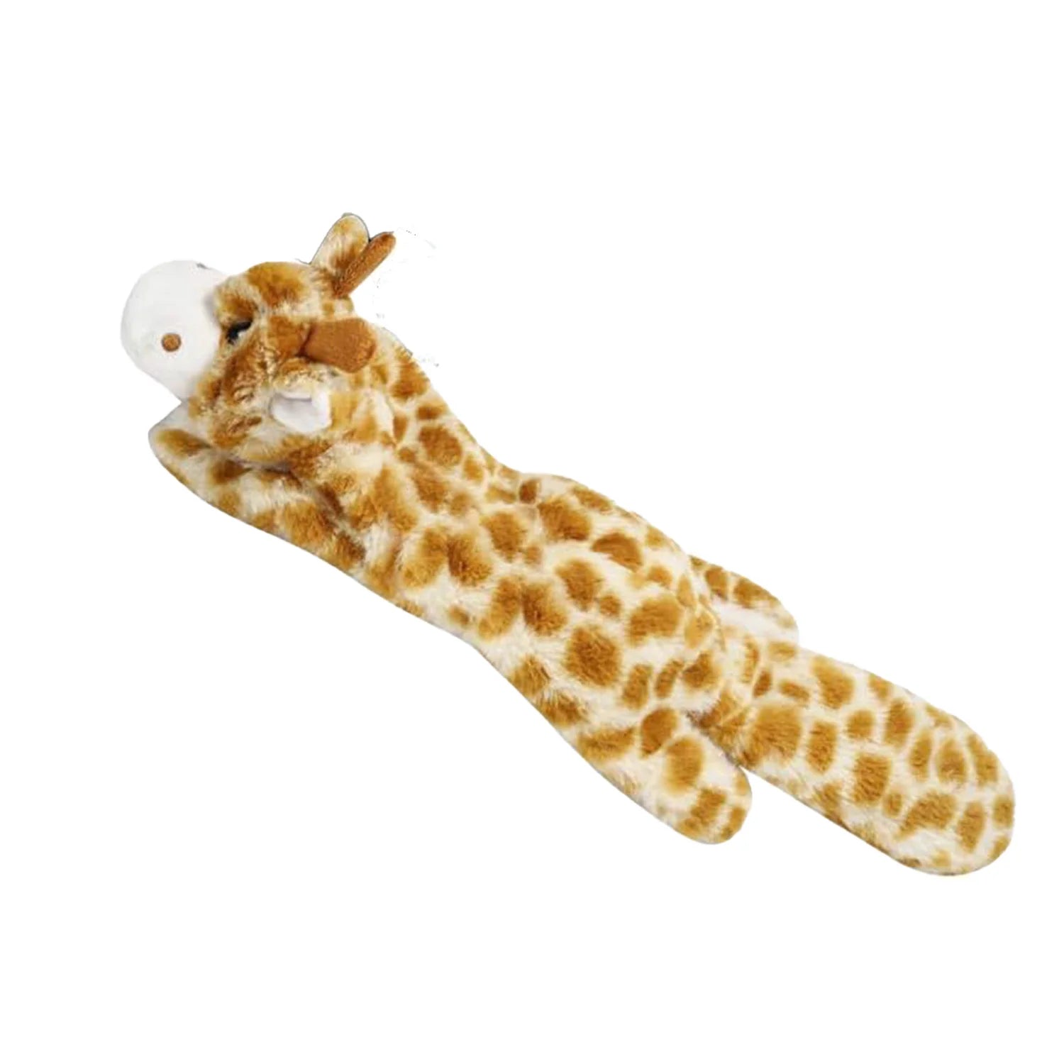 no stuffing squeaky dog toys giraffe crinkle plush dog toy with two squeakers, long plush design for small medium large dogs
