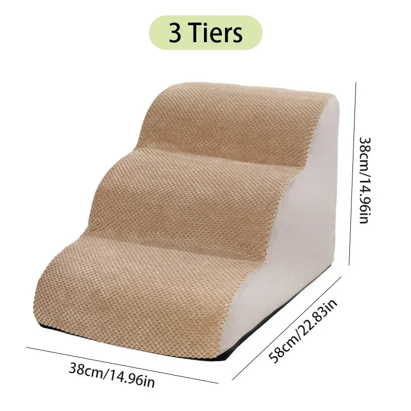Dogs Stairs Pet 2/3 Steps Stairs for Small Dog Old Dog Ramp Ladder Anti-slip High Bed Removable Dogs Climbing Stair Ramp Stair