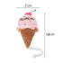Pink Ice Cream plush squeaky dog chew toy for puppies and small dogs, 18cm, 7cm wide, ships from China Mainland
