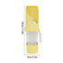 Yellow portable dog water bottle with food container for pets, 29cm tall and 9cm wide, for outdoor travel