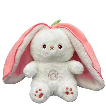 Cute glowing stuffed animal sleep aid plush bunny with pink ears for children bedtime comfort and calming sleep