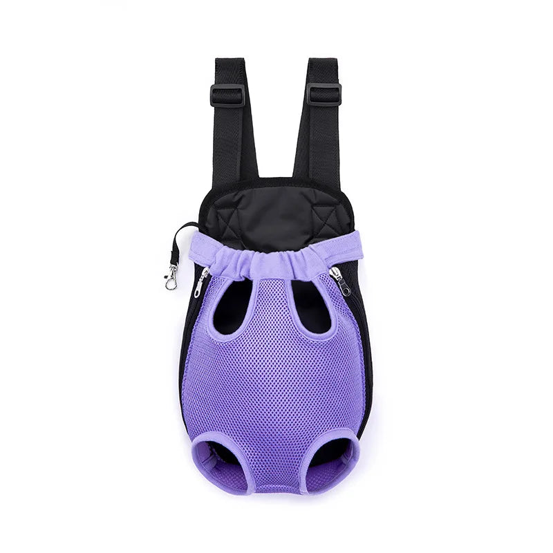 Dog Carrier Front Chest Backpack Pet Cat Carrier Double Shoulder Portable Dog Bag Outdoor Travel Camping Hiking Breathable