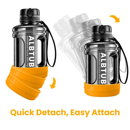dog water bottle dispenser for hiking and camping, quick detach easy attach pet hydration bottle
