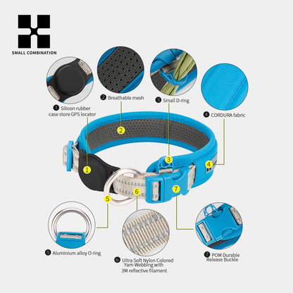 reflective no pull dog harness set for large dogs with CORDURA fabric, breathable mesh, and quick release buckle
