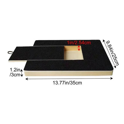 dog nail scratch pad pull-out wooden nail grinder board, 1pc black, 13.77x9.84x1.2 in
