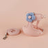 adjustable small dog harness and leash set pink flower cat harness breathable puppy traction accessory 03 pink