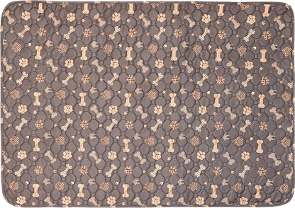 washable reusable dog pee pad waterproof puppy training mat for car seat floor, K02 gray print, breathable polyester