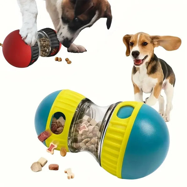 interactive dog treat dispenser toy for slow feeding dogs, plastic pet toy, healthy snack dispenser
