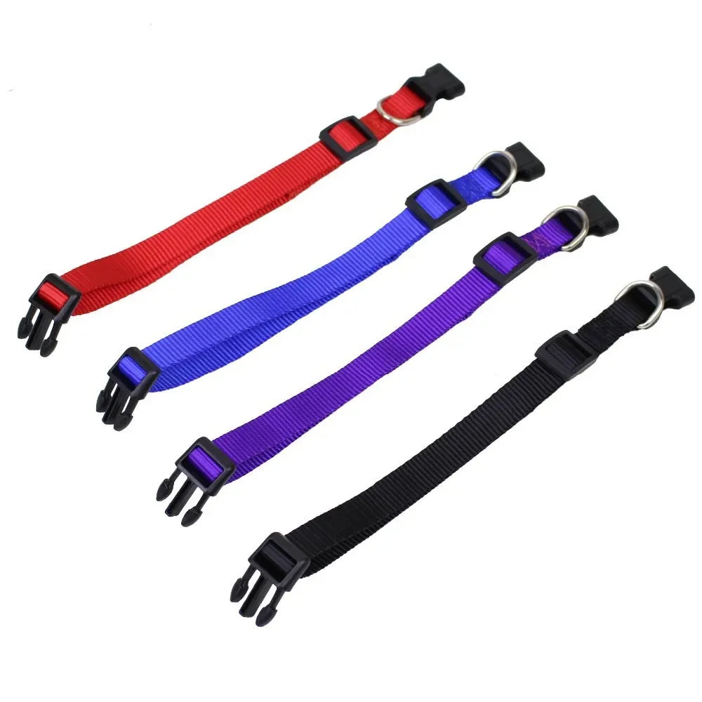 adjustable dog collar with D-ring durable nylon quick release pet collar for dogs goats sheep horses