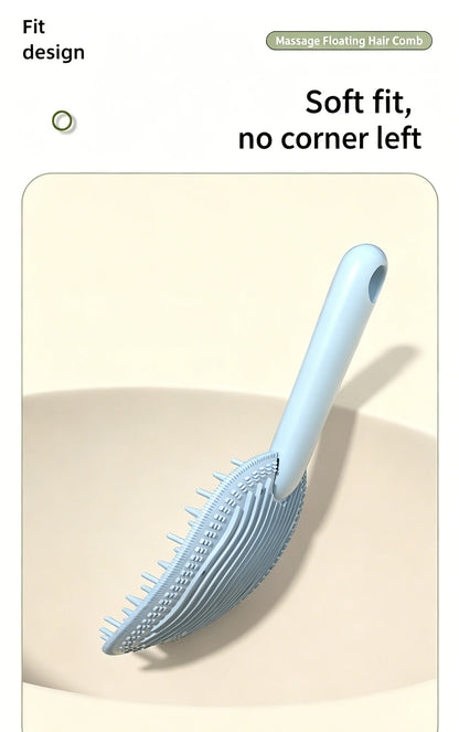 2 in 1 pet hair remover grooming brush for dogs and cats, soft fit deshedding comb with massage design