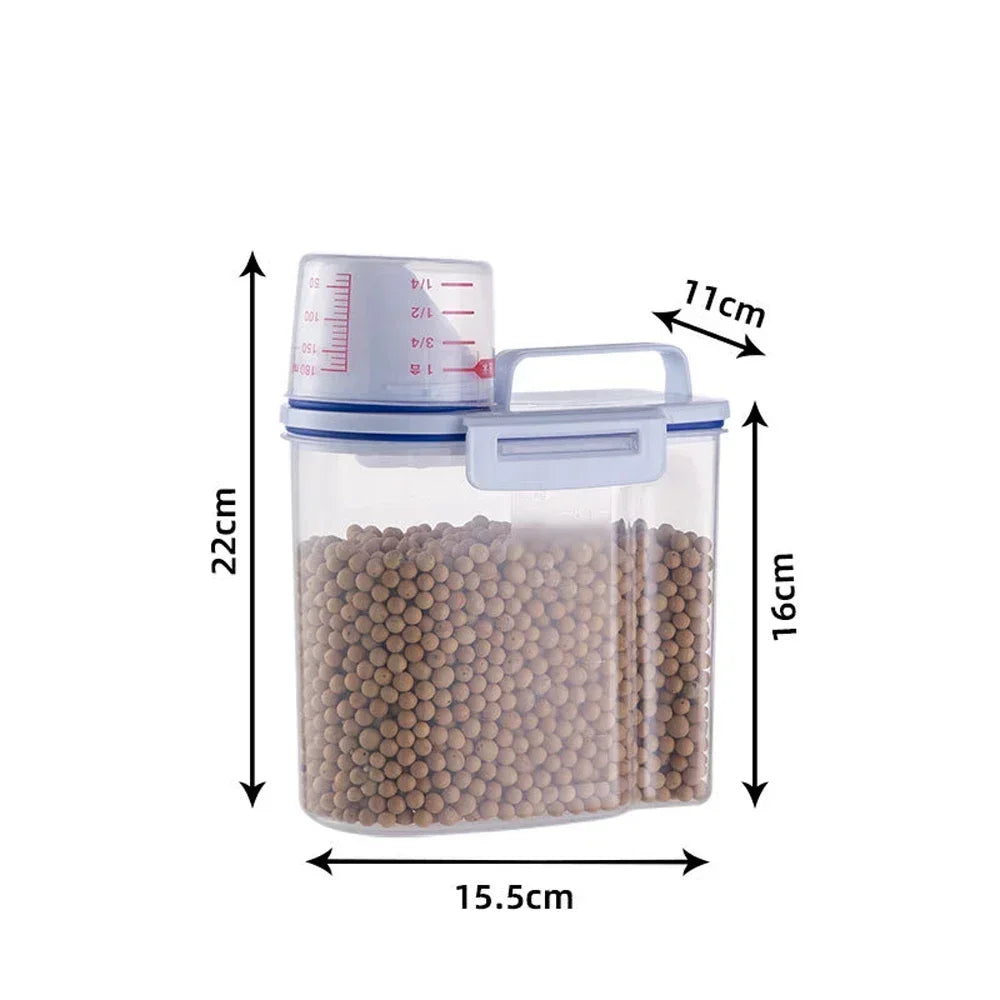 Dog Food Storage Bucket Pet Food Grain Storage Tank Kitchen Storage Rice Box Cat Food Grain Sealed Jar Dog Cat Accessories