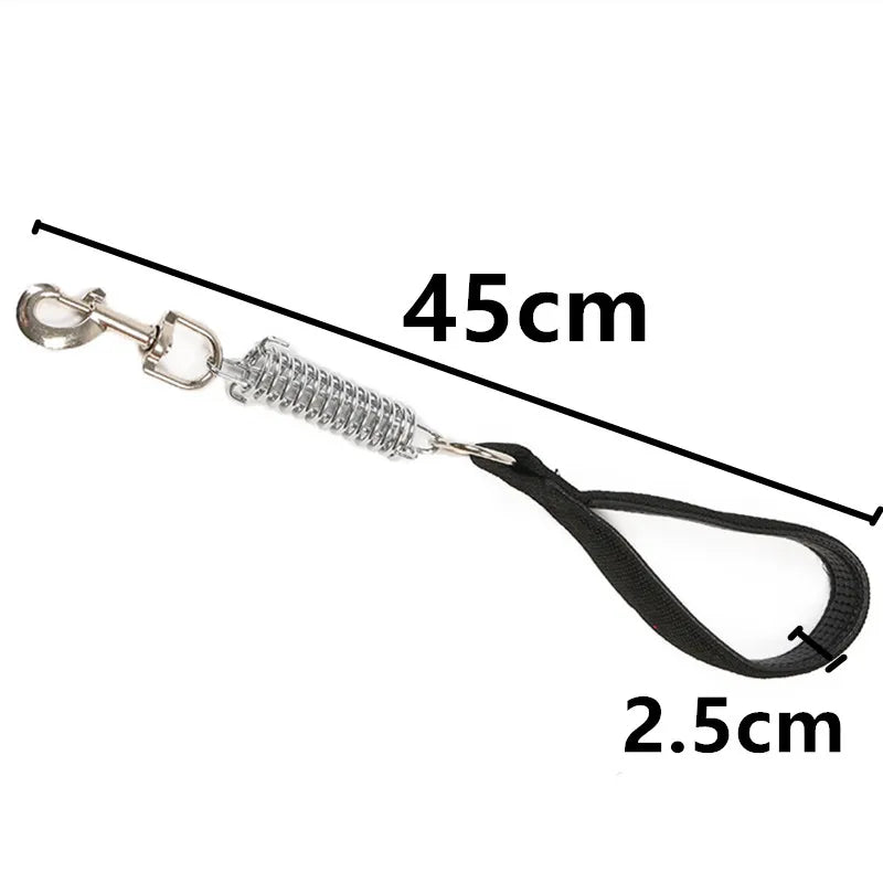 durable dog leash for large dogs 45cm padded spring leash with 2.5cm nylon handle for chewing resistance