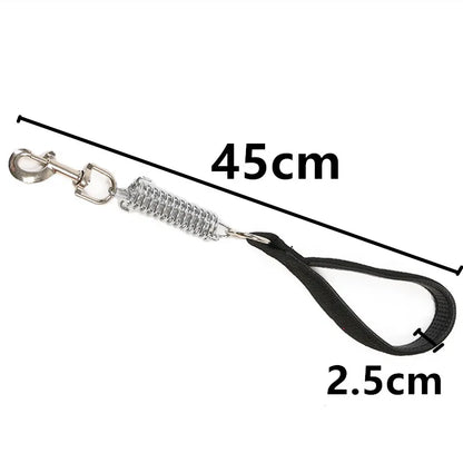 durable dog leash for large dogs 45cm padded spring leash with 2.5cm nylon handle for chewing resistance