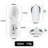 White collapsible dog water bottle 550ml with drinking tray, portable leak-proof pet hydration dispenser for outdoor travel