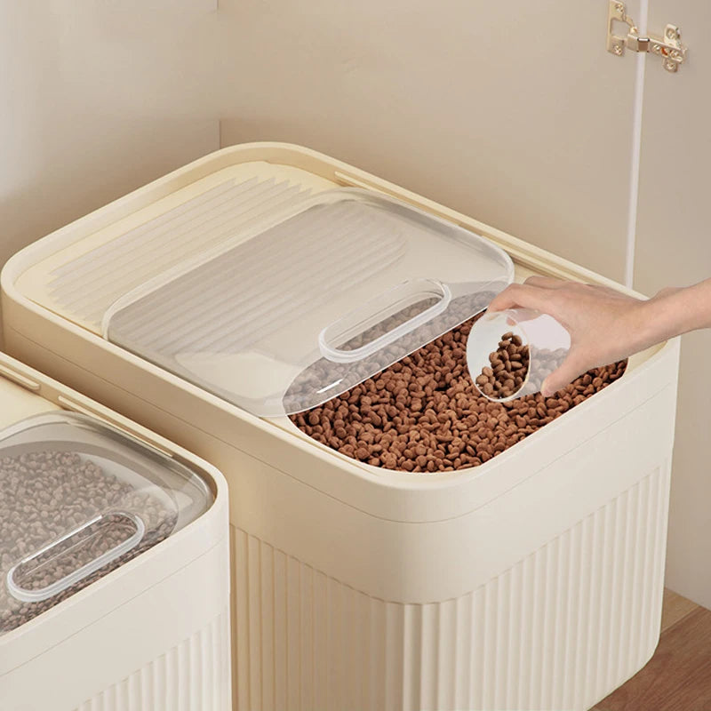 Dog Food Storage Container With Airtight Lid 5/10l Large Capacity Moisture Proof Dog Cat Dry Food Bin For Pet Supply Storage