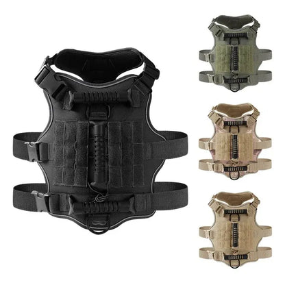 tactical dog harness with quick release, reflective breakaway design for all stages, durable shock-absorbing pet traction harness