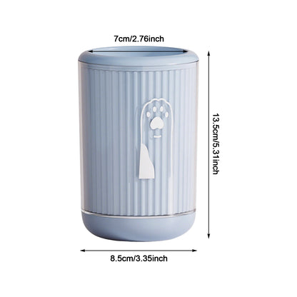 Blue M pet paw cleaning cup for cats and dogs, 13.5cm tall, 7cm top, 8.5cm base, no-scrub quick paw cleaner