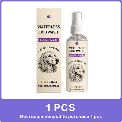 No Rinse Dog Waterless Shampoo Spray Deep Cleansing Deodorizing for Puppies Senior Dogs Moisturizing Shiny Fur Grooming Care