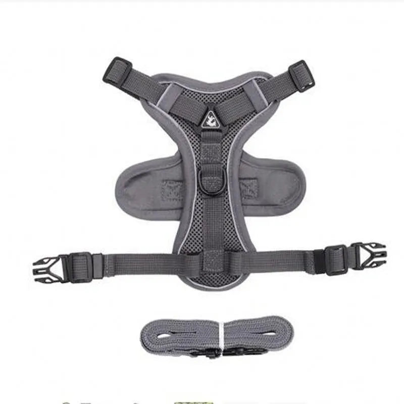 Fashion Reflective Cat Harness and Leash Sets Breathable Mesh Pet Harnesses for Small Dogs Cats Kitten Accessories collier chat