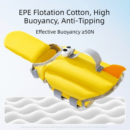 adjustable dog life jacket with EPE flotation cotton, high buoyancy, anti-tipping design for safe swimming