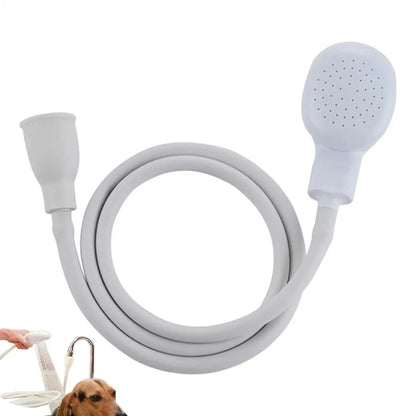 pet bathing shower hose with handheld spray head for dog and cat grooming, easy pet cleaning tool