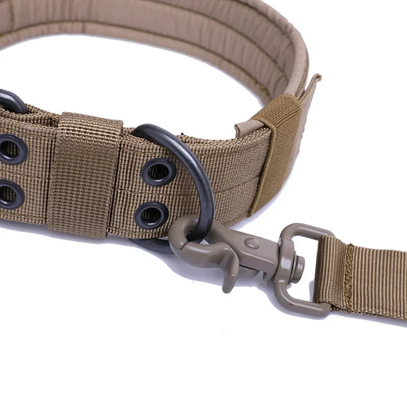 reflective tactical dog collar heavy duty nylon training collar with quick release buckle for large dogs
