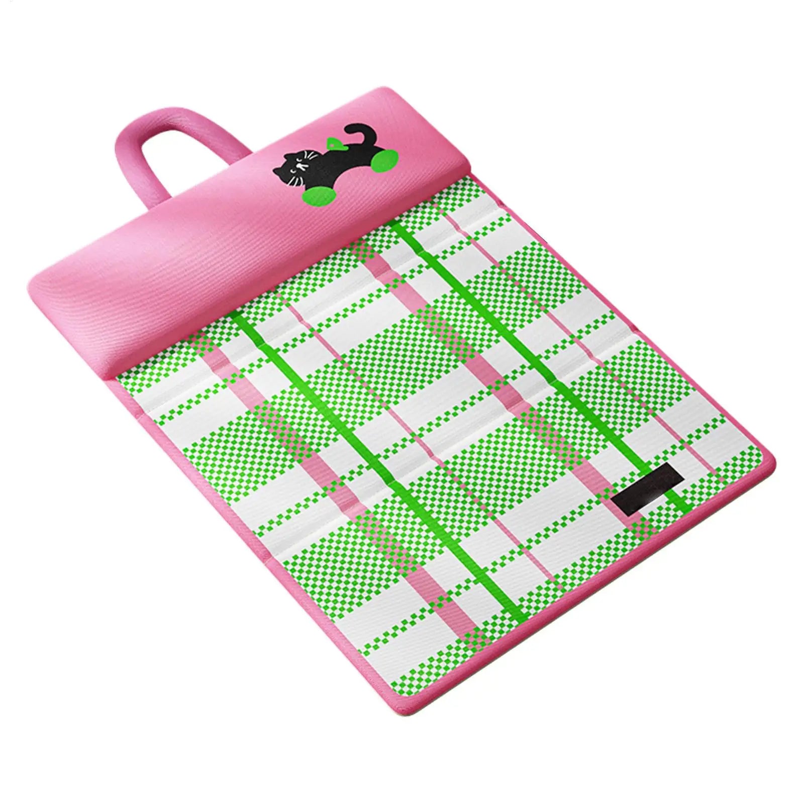 Pink double sided cooling pet mat with headrest, waterproof breathable foldable pet bed for cats and dogs