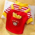 Fashion Striped Dog Hoodies Autumn Dog Clothes Animal Pattern Puppy Pullovers Cute Soft Cat Hoodies Pet Sweatshirt Dog Costumes