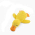 indestructible pet chew toy for aggressive chewers yellow duck plush squeaky toy for cats and dogs, durable polyester
