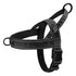 Black no-pull dog harness for large dogs, heavy-duty padded vest with reflective strip, adjustable control harness