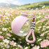 portable dog water bottle pink 285ML PETG transparent dog drink dispenser for small dogs, outdoor travel use