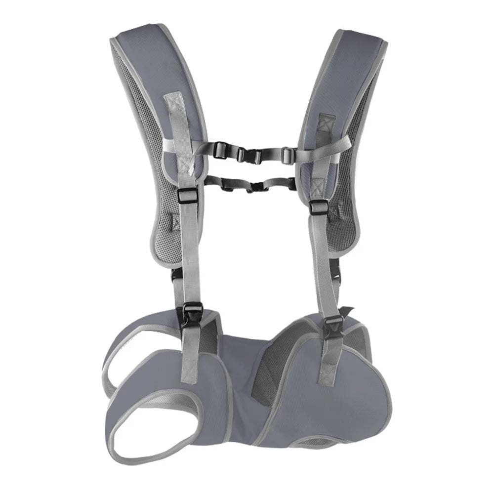 Grey horizontal dog carrier backpack for small dogs, breathable polyester pet carrier bags, ships from China Mainland