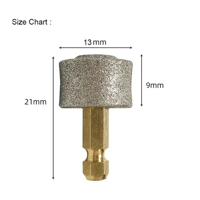Dog nail grinder replacement head copper grinding wheel accessory, 13mm x 21mm pet nail grooming tool