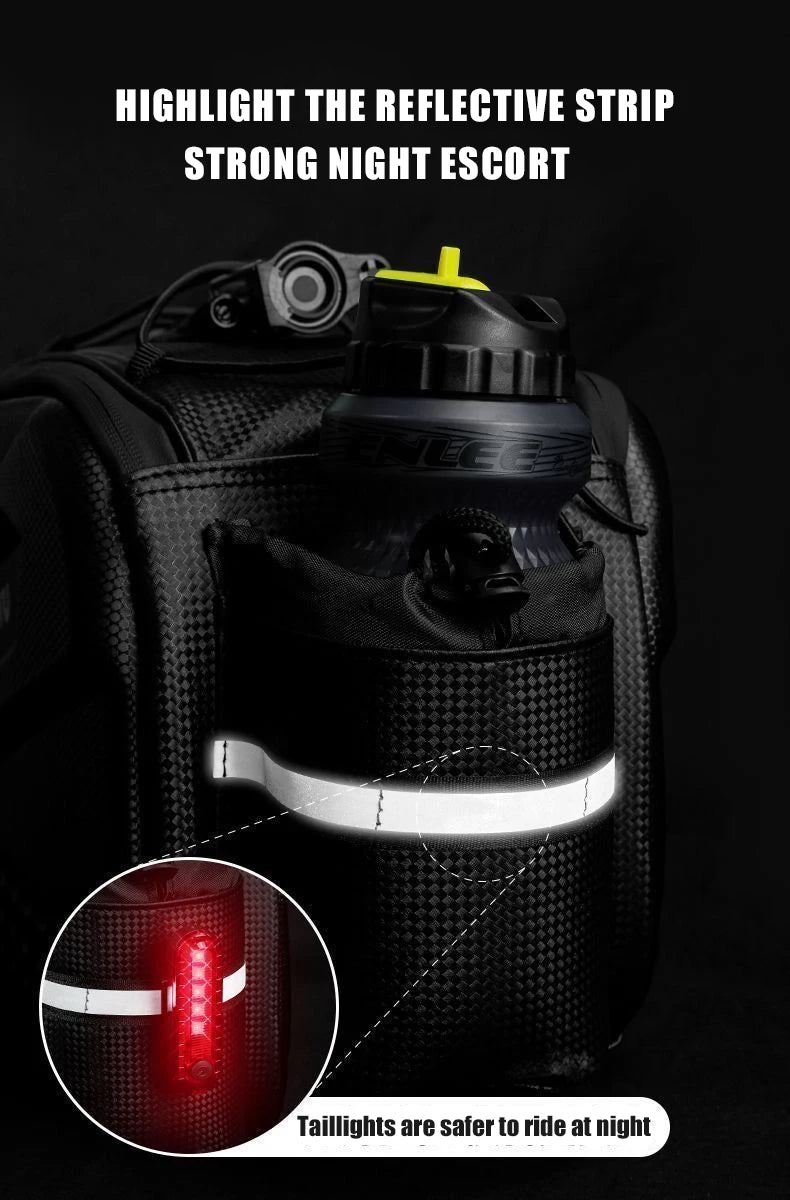 Bicycle Carrier Bag Large Capacity Bike Bags Foldable Rear Seat Bag Bike Rear Basket Waterproof Pannier Trunk Seat Saddle Bags with reflective strip.