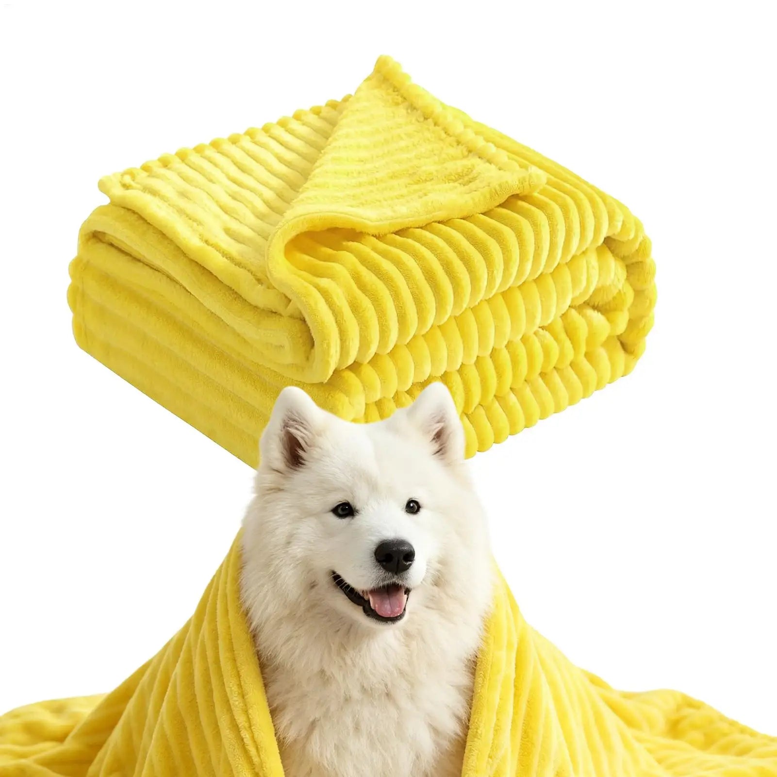 washable pet blanket yellow soft dog crate blanket for furniture protection and indoor comfort