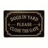 Aluminum Beware of Dog Sign for Outdoor Fence, Gate, Farm, and Home or bar decoration signs made of tin material.