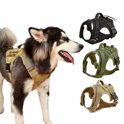 Tactical Dog Vest Harness No Pull Comfortable Adjustable Pet Harness For Medium Large Dog Military Training With Handle Labrador