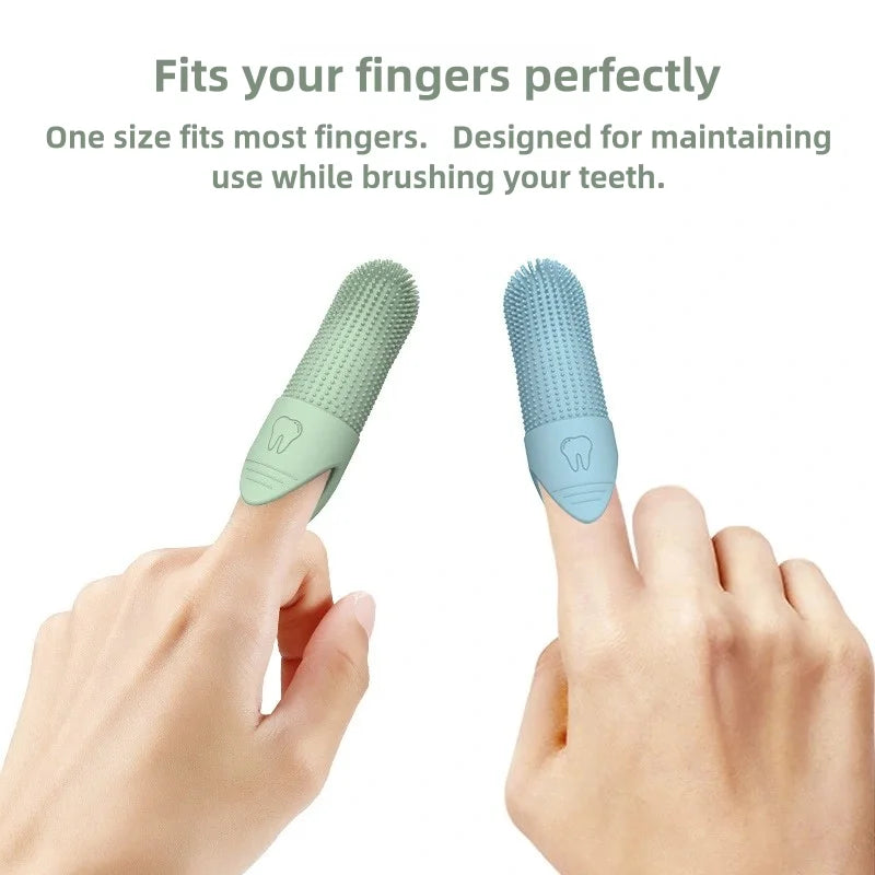 silicone finger toothbrush for dogs fits fingers perfectly for gentle 360° dog and cat dental cleaning