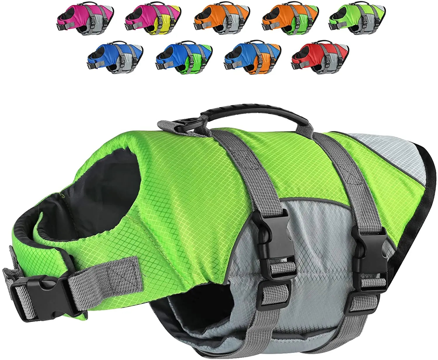 Adjustable Dog Life Jacket with Rescue Handle Sport Safety Rescue Vest Dog Clothes  Puppy Float Swimming Suit for All Pet Dogs