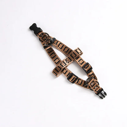 personalized no pull dog harness adjustable brown training vest for medium large dogs with free engraving