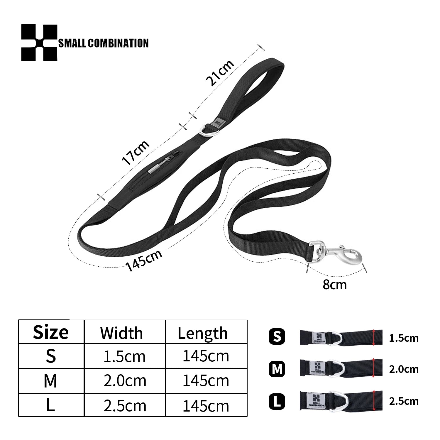 reflective no pull dog harness set with adjustable leash, padded handle, and size chart for medium and large dogs