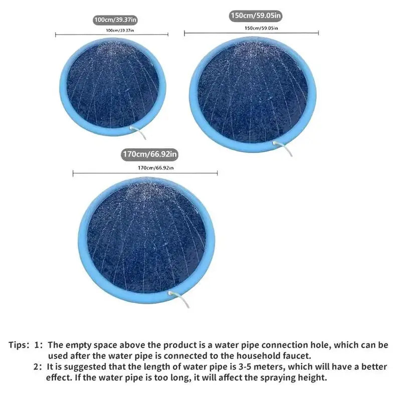 Fun Outdoor Water Sprinkler for Dogs Portable Non-slip Pet Play Bathing Soaker