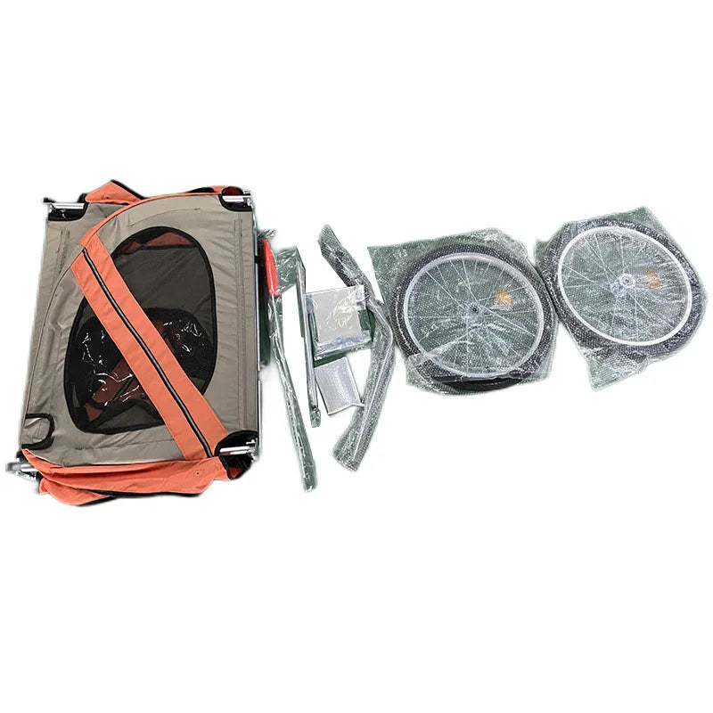 Dog Bike Trailers for Cycling Adventures Outdoor Pet Carriers Bike Tail Wagon Touring Bicycle Trailer for Dog