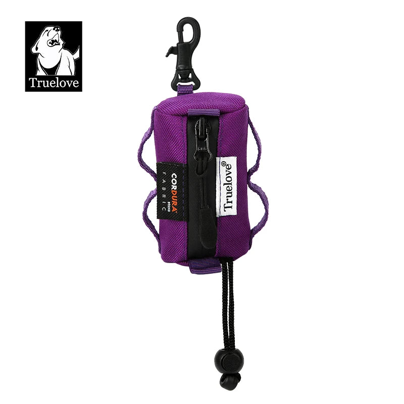 Truelove Pet Dog Adjustable Small Bag Dispenser Canine Poop Bag Holder with Carabiner Suitable for All Dog Leashes Walk TLB2012