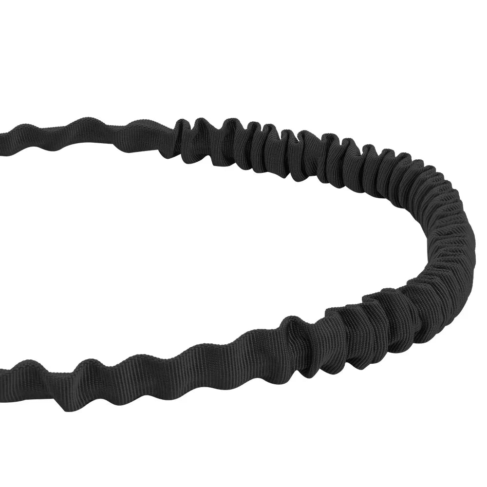 adjustable military dog leash black elastic tactical rope leash for medium and small dogs with quick release handle