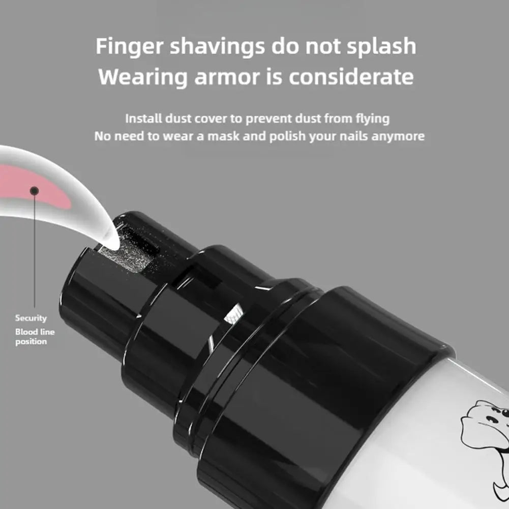 usb charging dog nail grinder pet nail trimmer with dust cover, safe low-noise grooming tool for dogs and cats