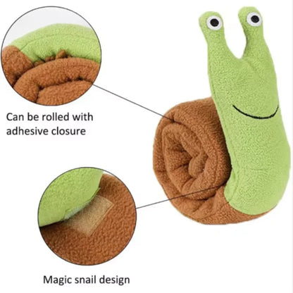 snail sniffing mat for dogs and cats interactive snail-shaped odor hiding training puzzle toy with fleece plush design