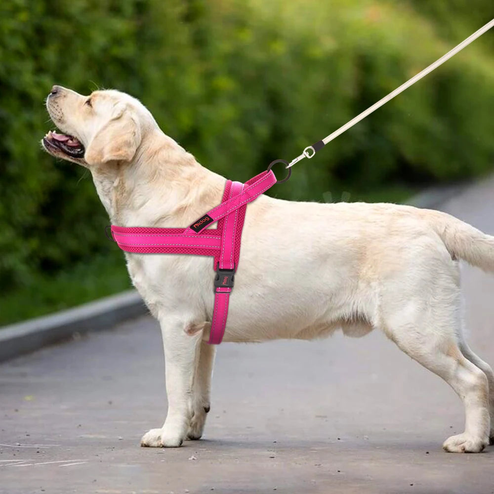 Reflective Nylon Dog Harness No Pull Dog Harnesses Vest Escape Proof Quick Fit Pet Strap Harness for Small Medium Large Dogs